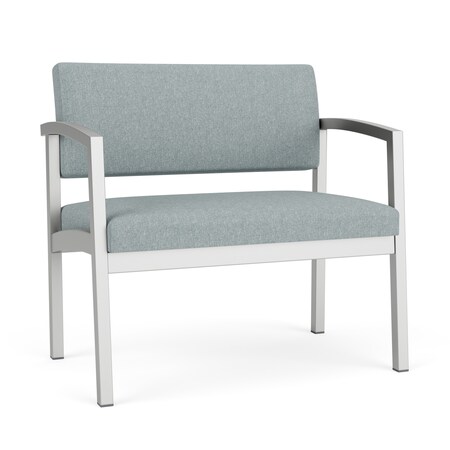 Lesro Lenox Steel Chair, Ash (Blue) Seat, Ash Back, 33 W 24.5 L 32 H, Linette Vinyl Seat LS1401